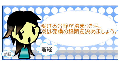 受ける分野が決まったら･･･